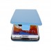 Samsung Galaxy Note 3 - Genuine Leather Up Down Flip Stand Protective Phone Cover Case - Blue